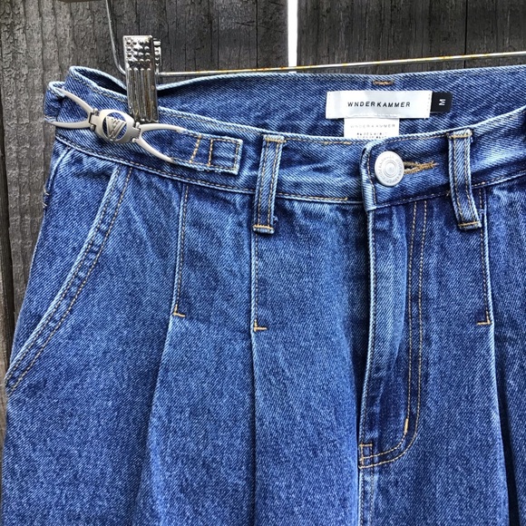 Wnderkammer high rise wide leg baggy denim designer jeans womens size medium - Picture 3 of 8